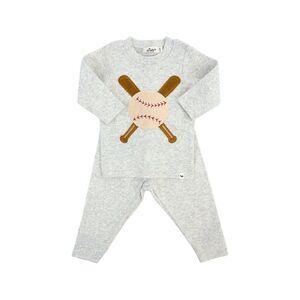 Oh Baby! 2Pc Vintage Baseball Terry Applique Set